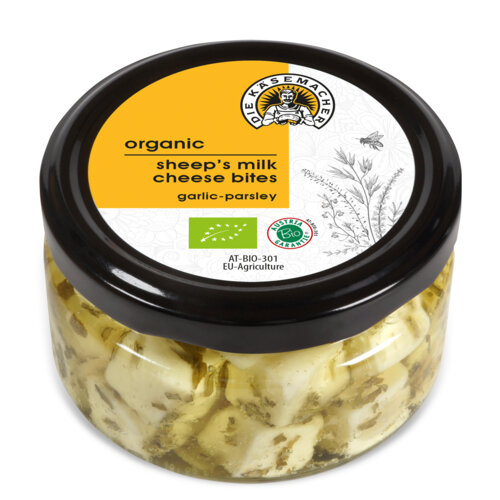 Organic sheep´s milk cheese bites garlic-parsley