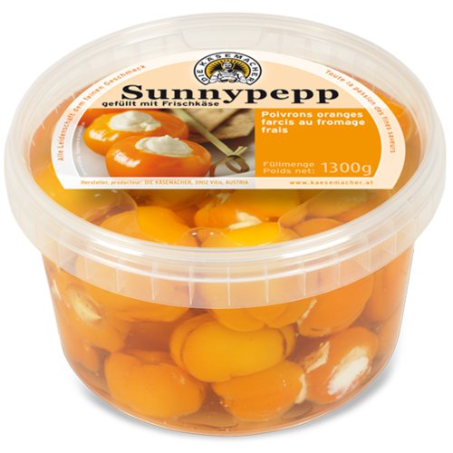 Sunnypepp gefüllt mit Frischkäse