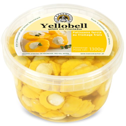 Yellobell filled with fresh cheese