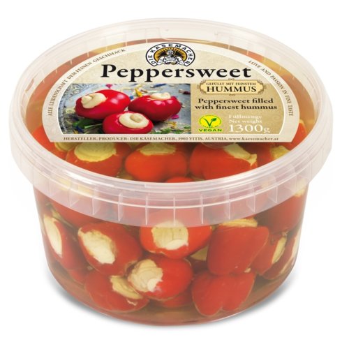 Peppersweet filled with finest Hummus