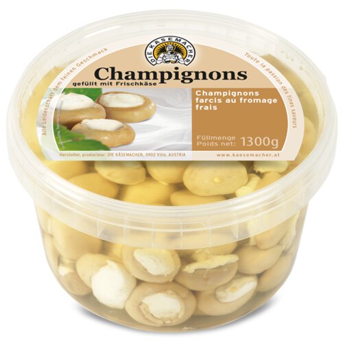 Champignons gefüllt mit Frischkäse